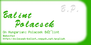 balint polacsek business card